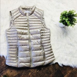 Silver Metallic Puffer Jacket